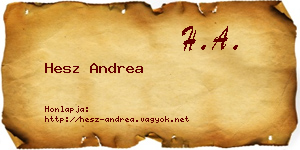 Hesz Andrea névjegykártya